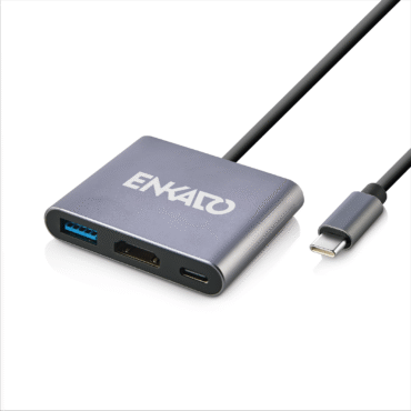 Enkado EDK-TP43 Typc-C to 3 İn1  Hdmi + PD + USB 3.0 Adaptör