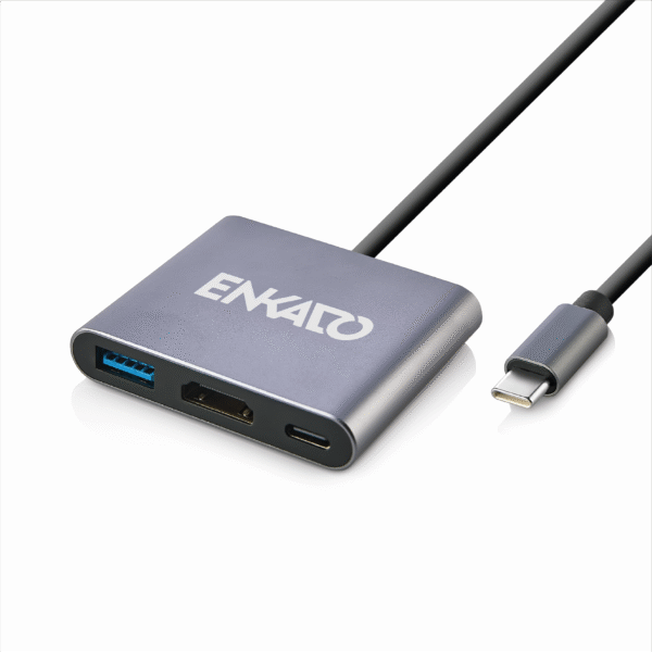 Enkado EDK-TP43 Typc-C to 3 İn1  Hdmi + PD + USB 3.0 Adaptör