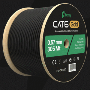 Feny Fn-CAT690 305 Metre Gold 23awg 0,57mm Çi̇ft Ceket Dış Mekan Cat6 UTP Kablo